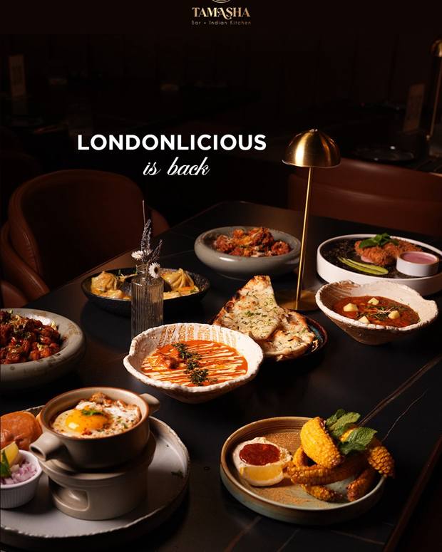 A full table spread announcing the return of Londonlicious